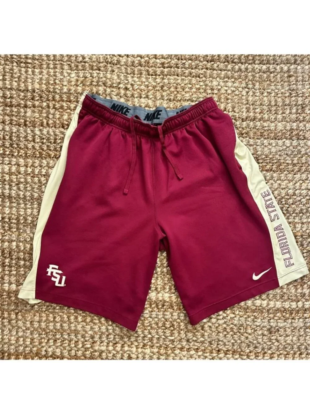 FSU Florida State Seminole Shorts Red Nike FSU Basketball Fit Dri-Fit Men’s 2XL